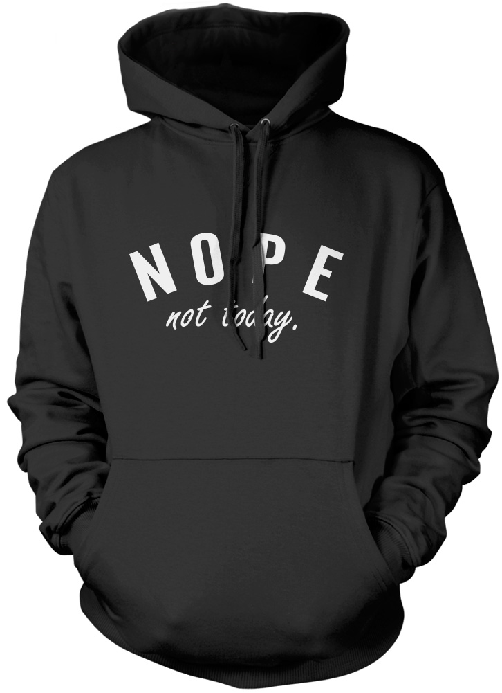 Nope Not Today - Grumpy Moody Tumblr lustiger alter Unisex-Hoodie - Bild 3 von 7