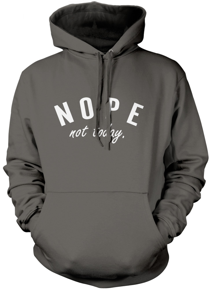 Nope Not Today - Grumpy Moody Tumblr lustiger alter Unisex-Hoodie - Bild 6 von 7