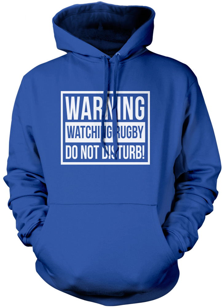 Warning Watching Rugby - Nicht stören Unisex Hoodie - Bild 3 von 5