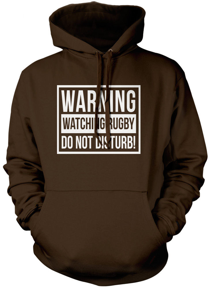 Warning Watching Rugby - Nicht stören Unisex Hoodie - Bild 4 von 5
