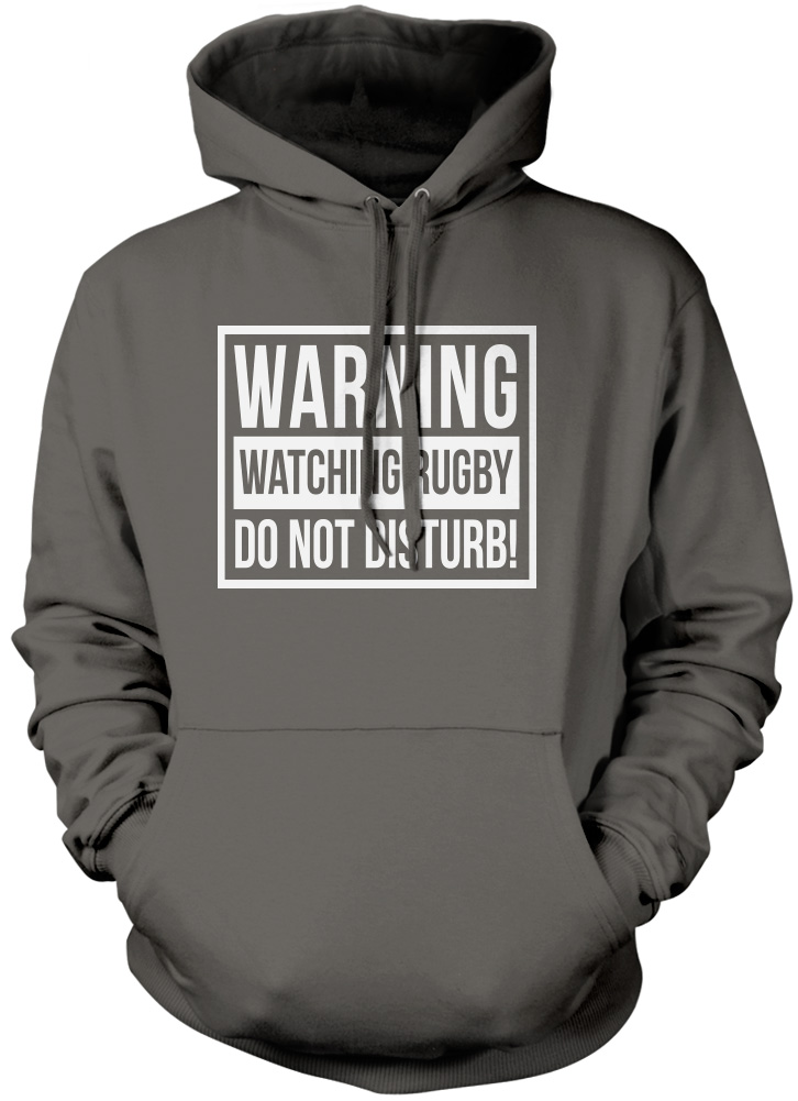 Warning Watching Rugby - Nicht stören Unisex Hoodie - Bild 5 von 5
