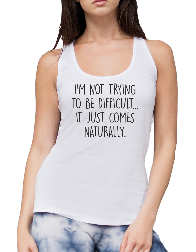 Womens I Tried Being Normal Once Funny Slogan Vest Tank Top NEW UK 8-18