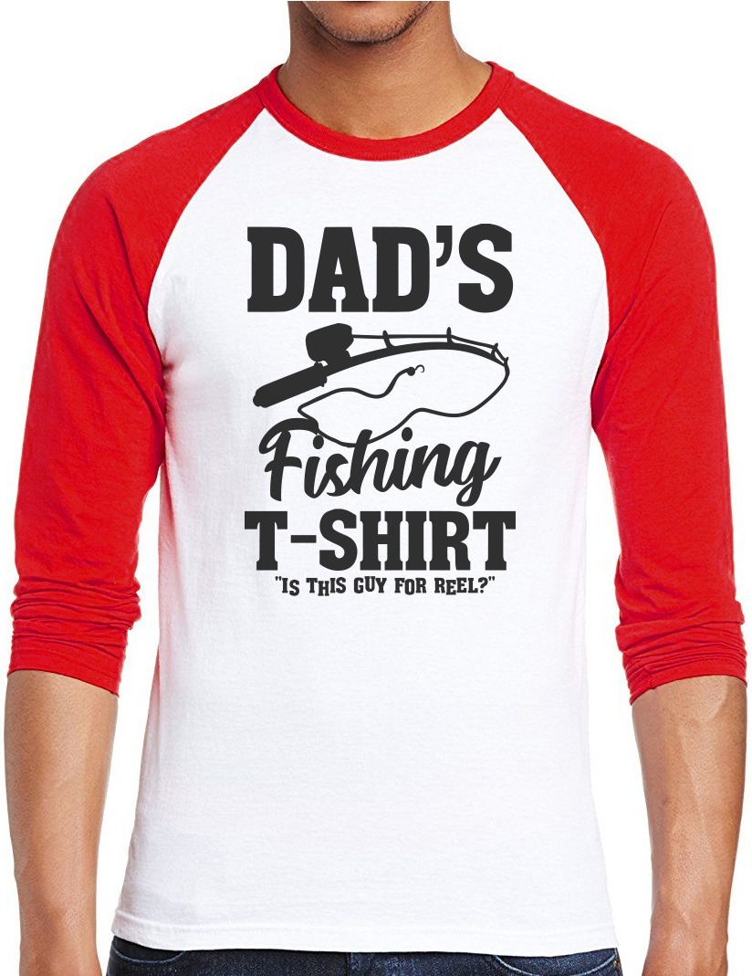 Dad's Fishing T-Shirt - Fathers Day Dad Carp Fisherman Gift Men Baseball  Top