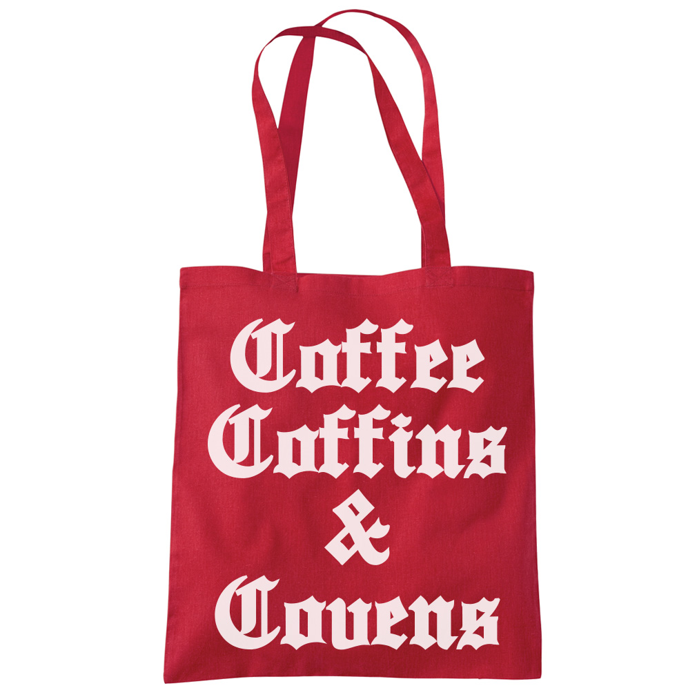 Kaffee Särge und Zirkel Tragetasche Einkaufstasche Cold Brew Halloween Hexe Gothic Zauber - Bild 7 von 7