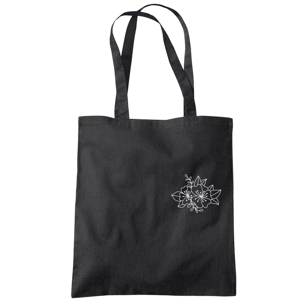 Blossom Flower Pocket Design Tote Shopper Bag Flowers Tattoo Nature Pretty Gift