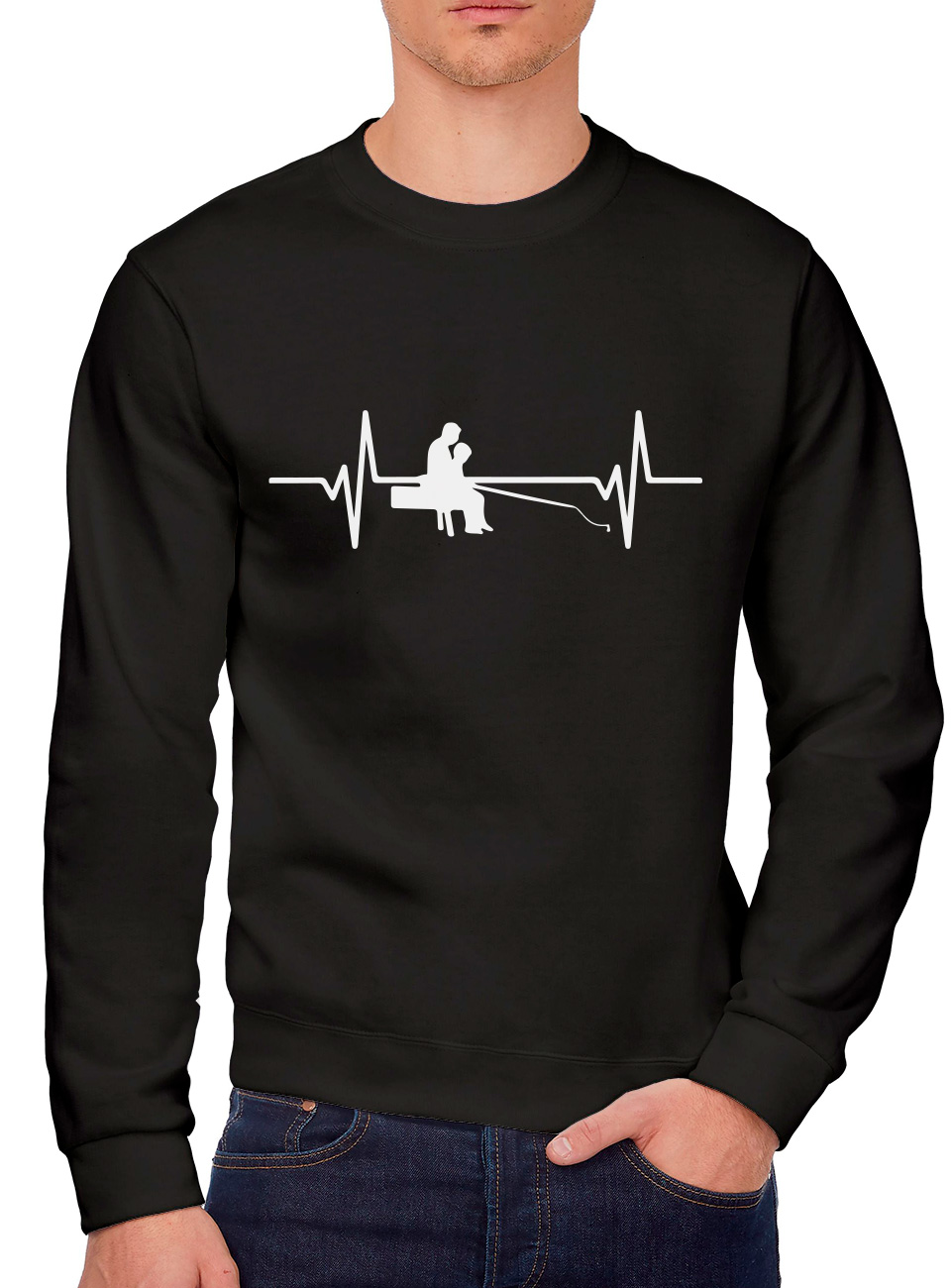 Heartbeat Fishing T Shirt - Sweatshirt