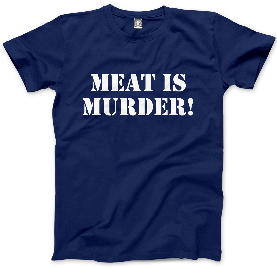 Meat Is Murder Vegetarian Vegan - Animal Rights Mens Unisex T-Shirt | eBay