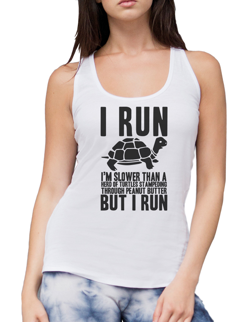 I Run - Funny Running Runer Womens Vest Tank Top | eBay